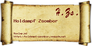 Holdampf Zsombor névjegykártya